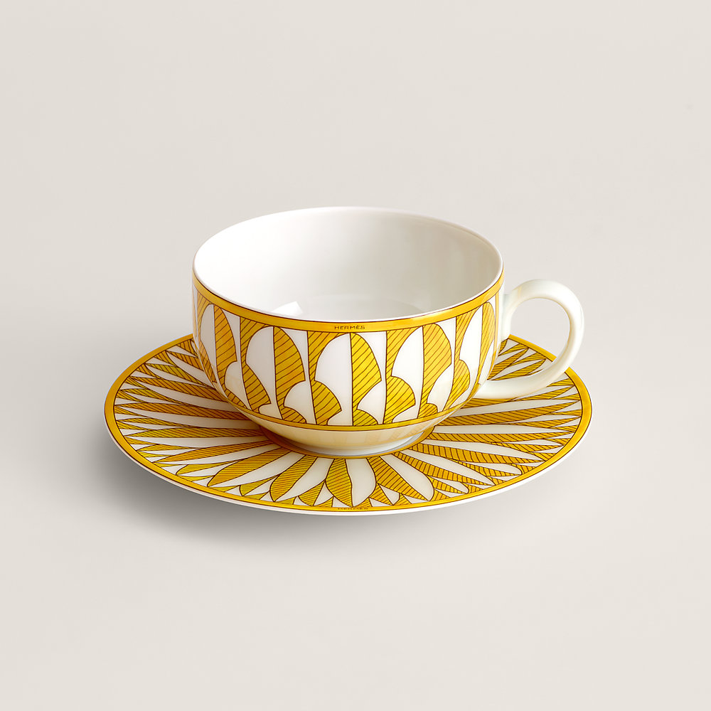 Soleil d'Hermès tea cup and saucer | Hermès Mainland China