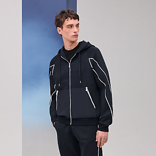エルメス　ニット　フーディ HERMES - 美品 エルメス HERMES SUR MESURE ニット パーカー