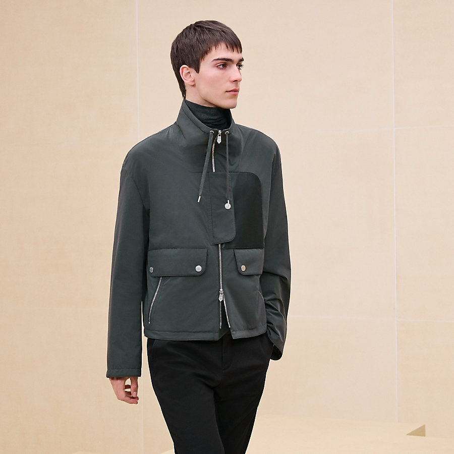 最新【HERMES】リバーシブルスタジアムライトジャケット タイト