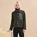 View: Worn, Straight cut jacket with leather detail