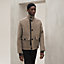 Straight cut jacket with leather detail, view 4 of 7