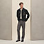 Straight cut jacket with leather detail, View: Worn, worn, view 1 of 7
