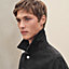 Straight cut jacket with leather detail, View: Worn, worn, view 4 of 7