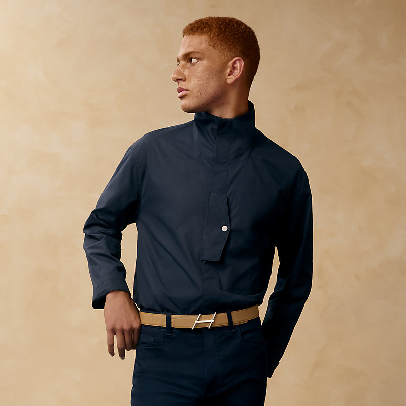 Swing belt buckle & Contrast reversible leather strap 32&nbsp;mm