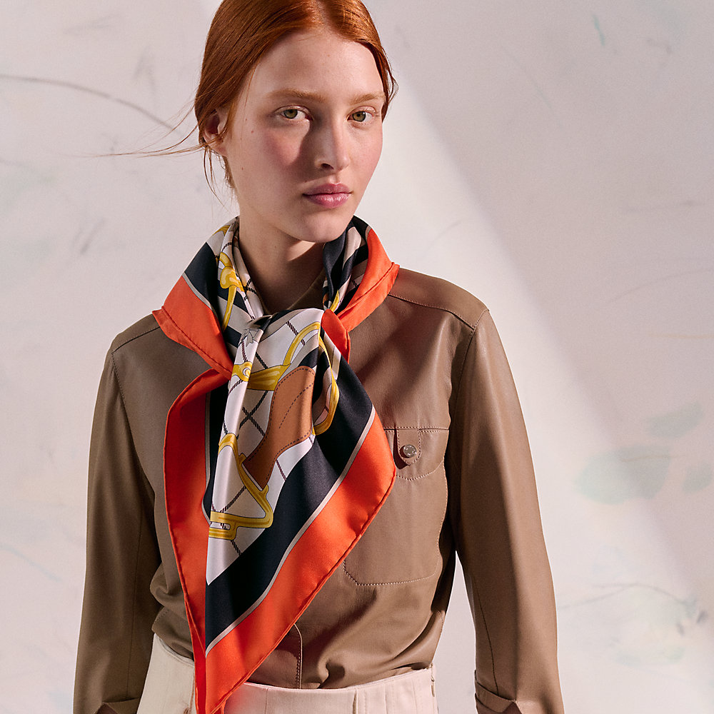 Tatersale forever scarf 90 White Hermès Mainland China