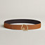 Tete de Cheval belt buckle & Reversible leather strap 38 mm, view 2 of 2