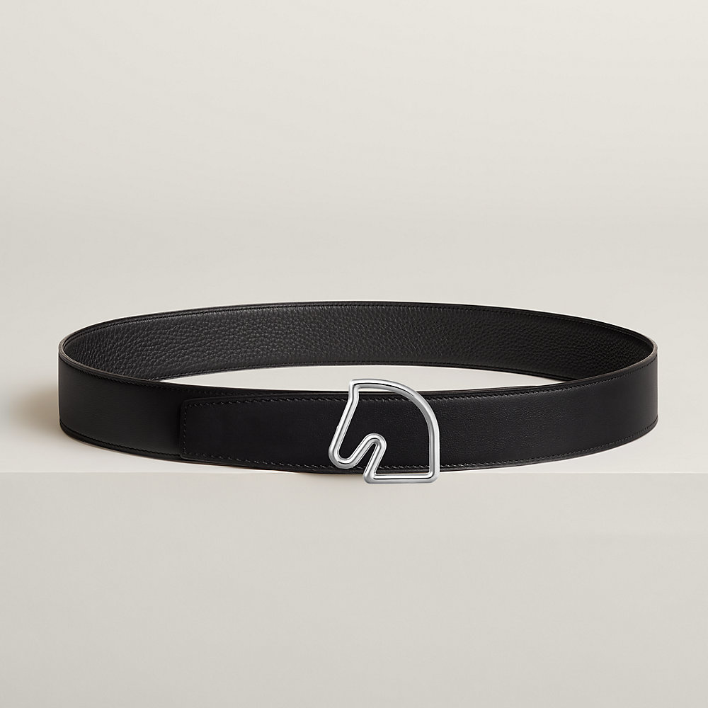 Tete de Cheval belt buckle & Reversible leather strap 38 mm