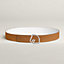 View: , Tete de Cheval belt buckle & Reversible leather strap 38 mm