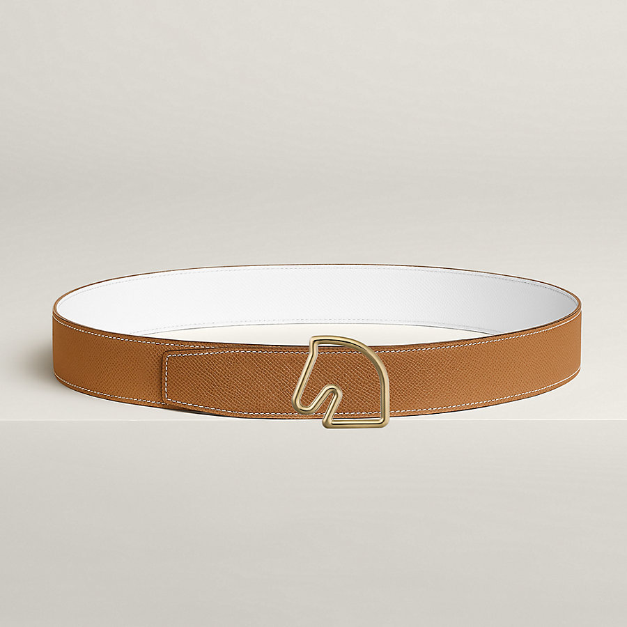 Tete de Cheval belt buckle & Reversible leather strap 38 mm