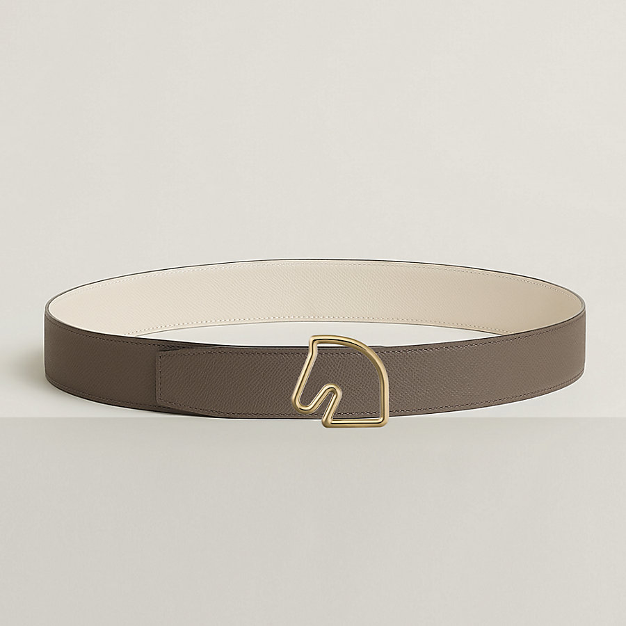 Tete de Cheval belt buckle & Reversible leather strap 38 mm