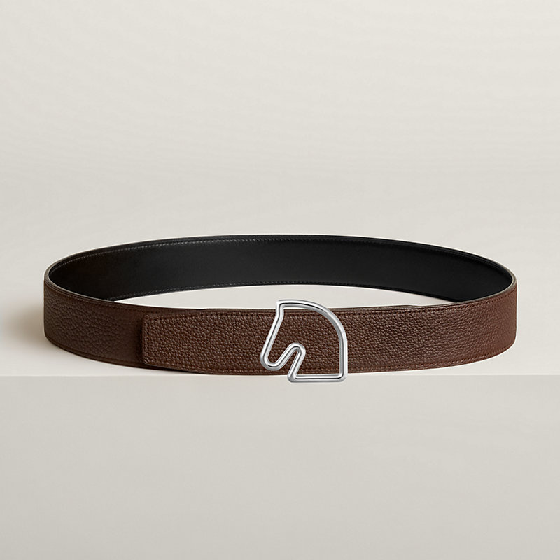 Tete de Cheval belt buckle & Reversible leather strap 38 mm
