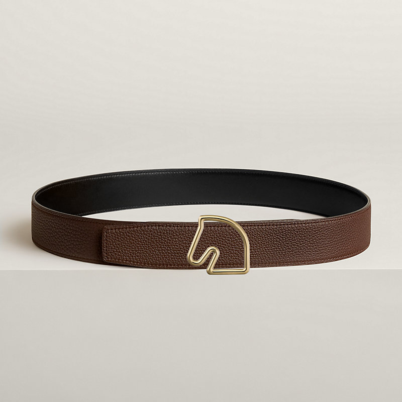Tete de Cheval belt buckle & Reversible leather strap 38 mm