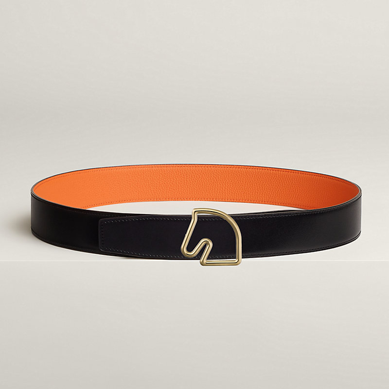 Tete de Cheval belt buckle & Reversible leather strap 38 mm