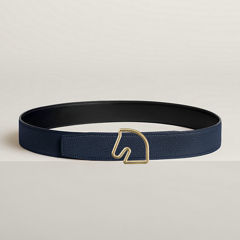 Tete de Cheval belt buckle & Reversible leather strap 38 mm