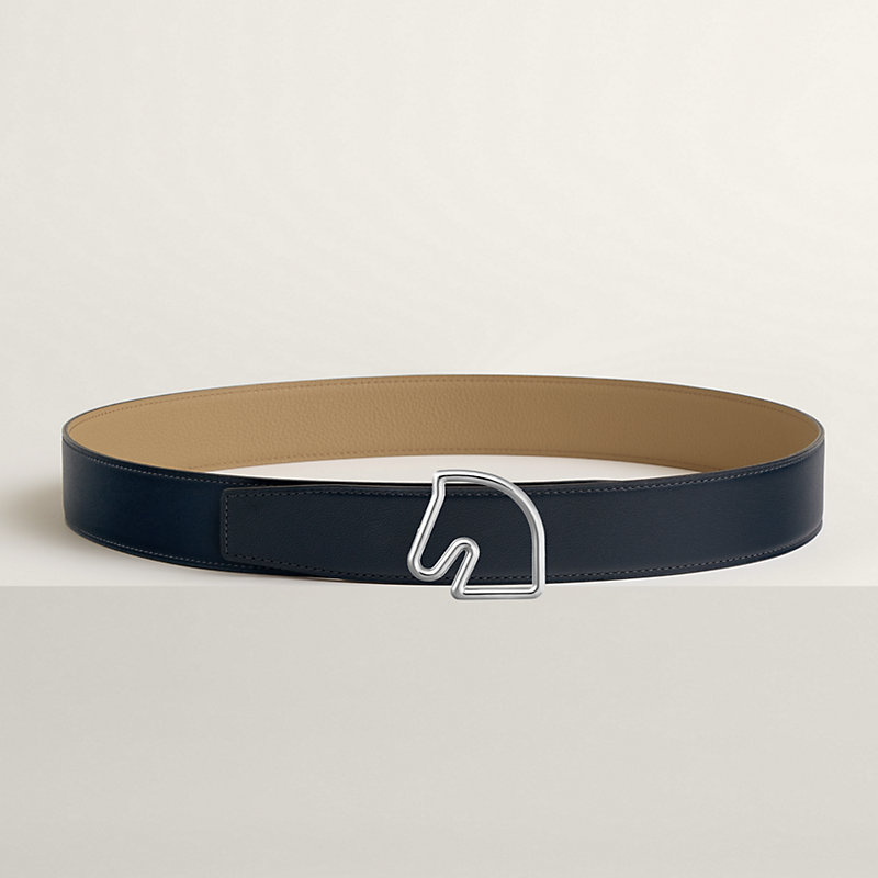 Tete de Cheval belt buckle & Reversible leather strap 38 mm