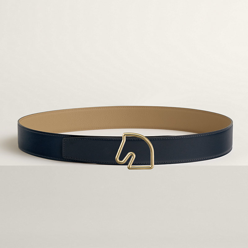 Tete de Cheval belt buckle & Reversible leather strap 38 mm