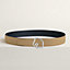 View: , Tete de Cheval belt buckle & Reversible leather strap 38 mm