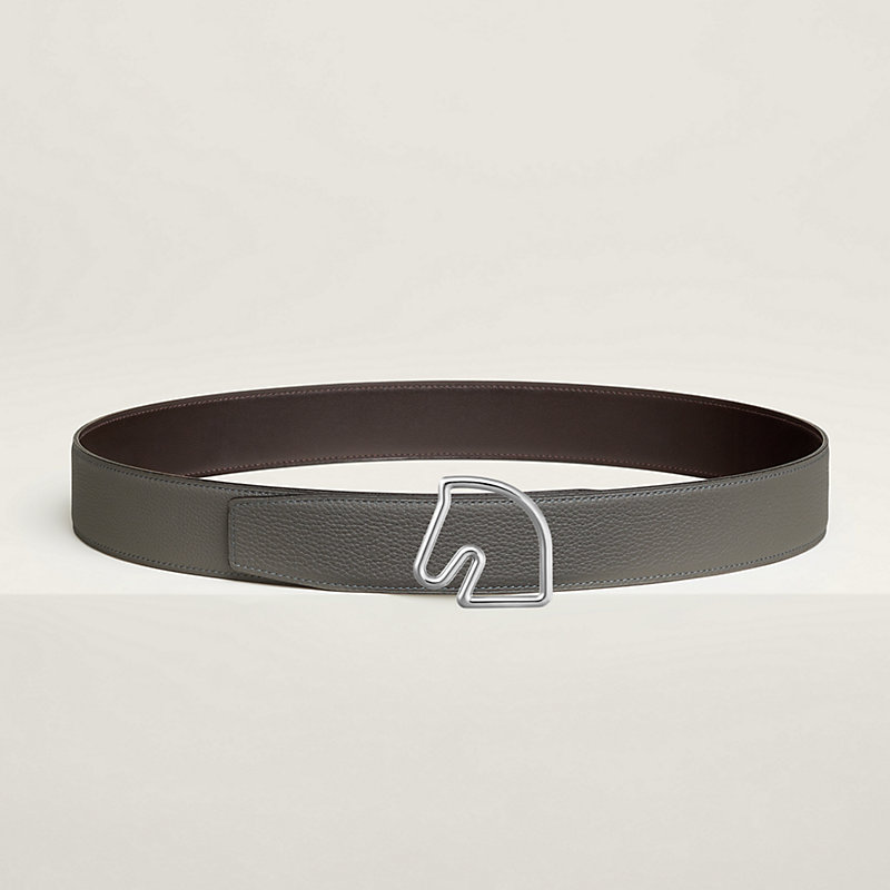 Tete de Cheval belt buckle & Reversible leather strap 38 mm