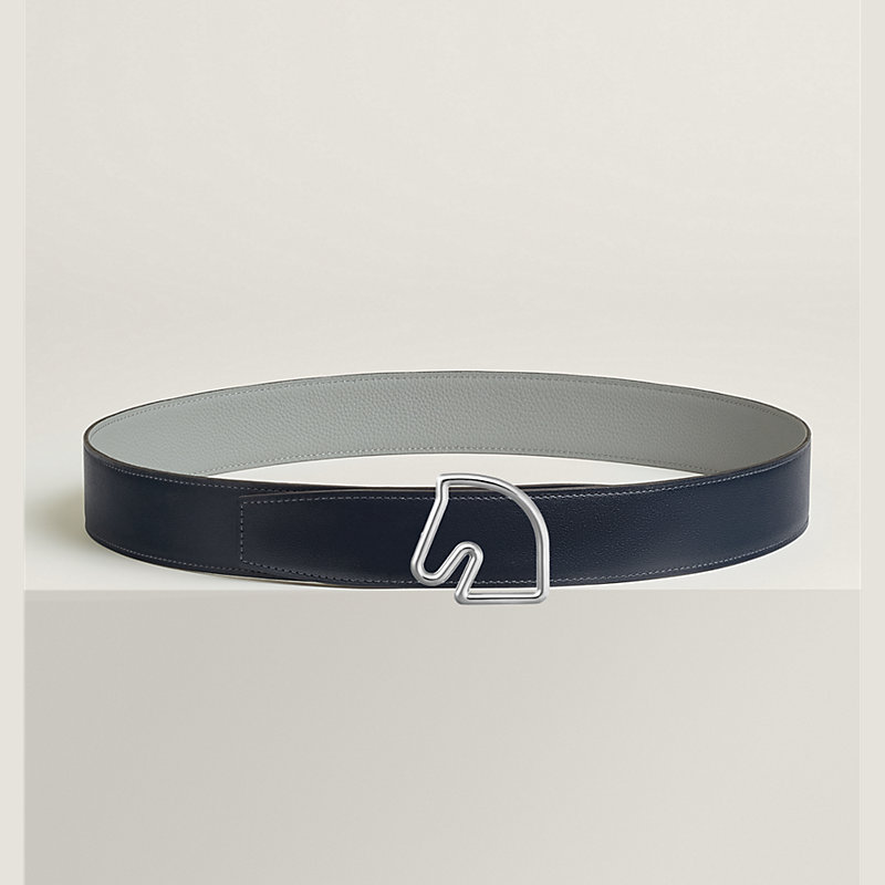 Tete de Cheval belt buckle & Reversible leather strap 38 mm
