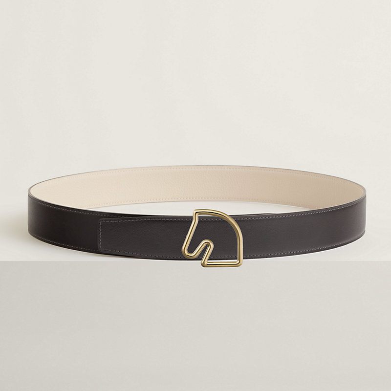 Tete de Cheval belt buckle & Reversible leather strap 38 mm