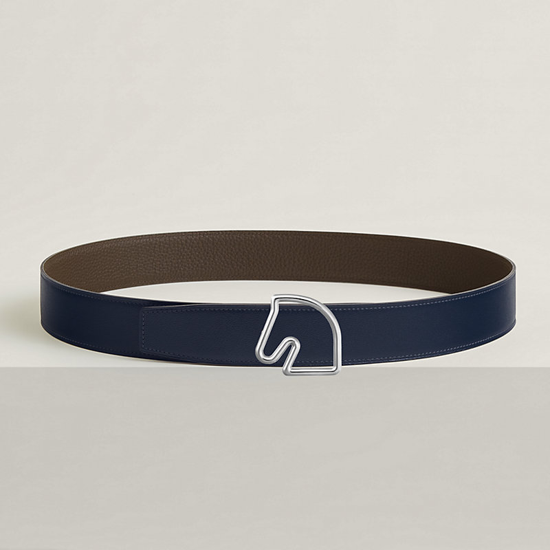 Tete de Cheval belt buckle & Reversible leather strap 38 mm