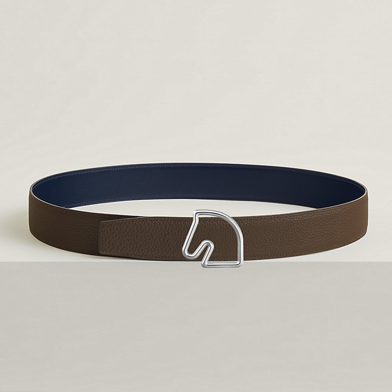 Tete de Cheval belt buckle & Reversible leather strap 38 mm