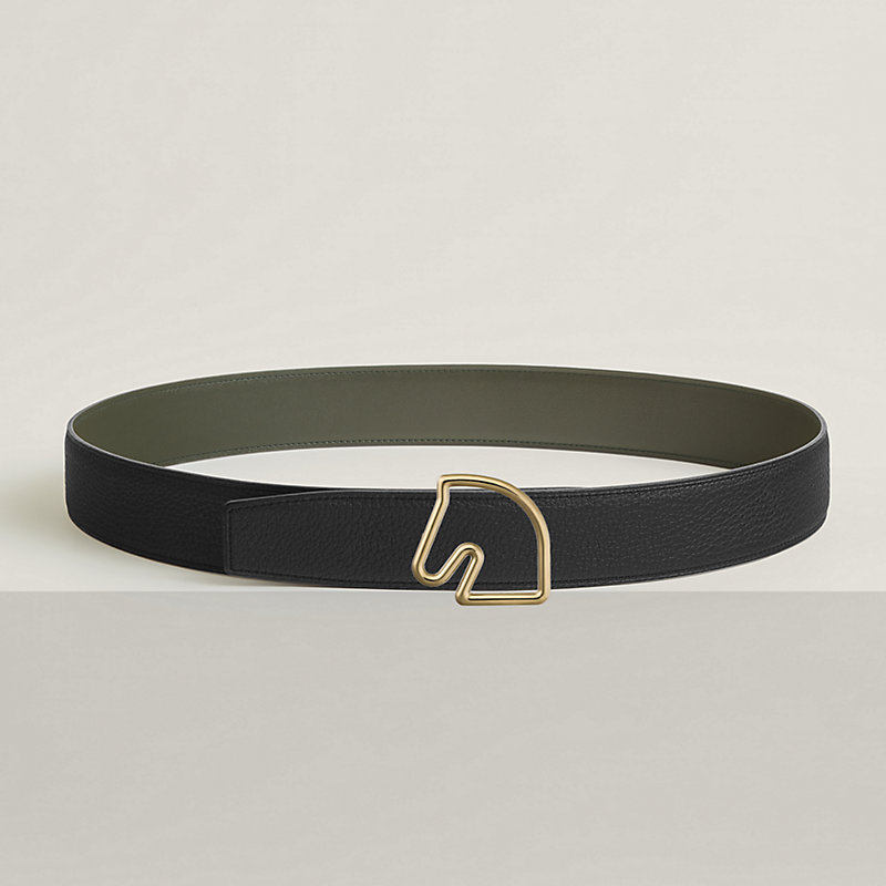 Tete de Cheval belt buckle & Reversible leather strap 38 mm