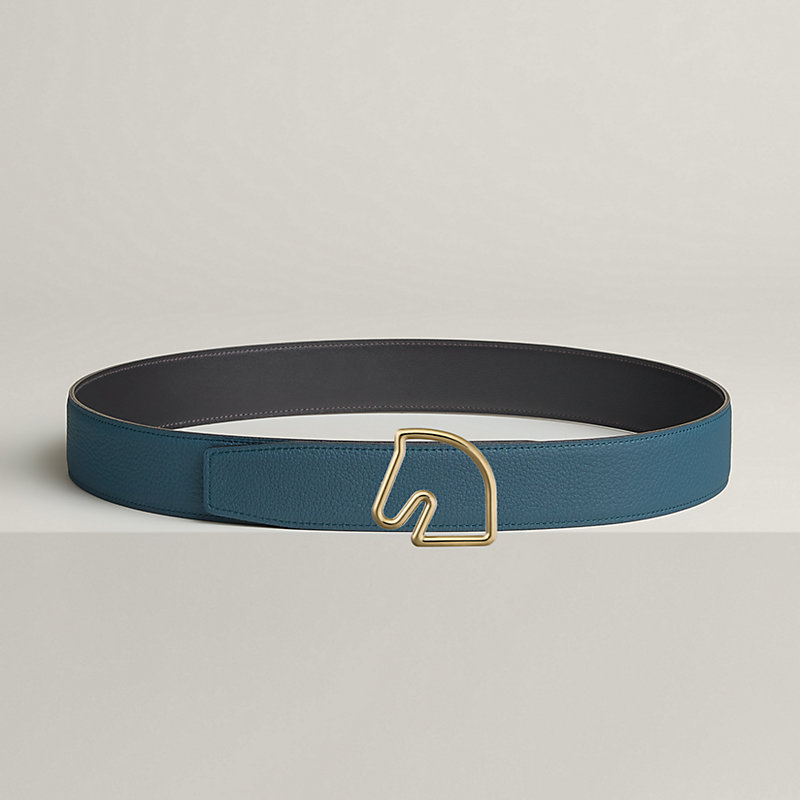 Tete de Cheval belt buckle & Reversible leather strap 38 mm