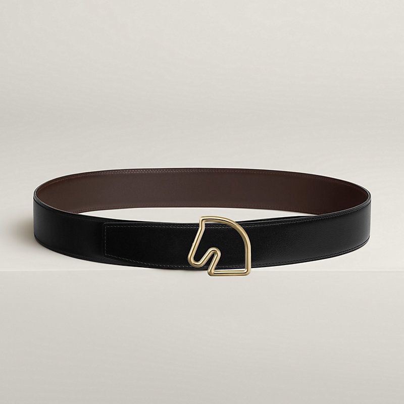Tete de Cheval belt buckle & Reversible leather strap 38 mm