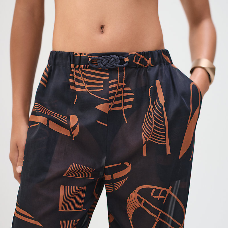 HERMES 「タラッサタトゥー」プリントのビーチパンツ Thalassa Tattoo