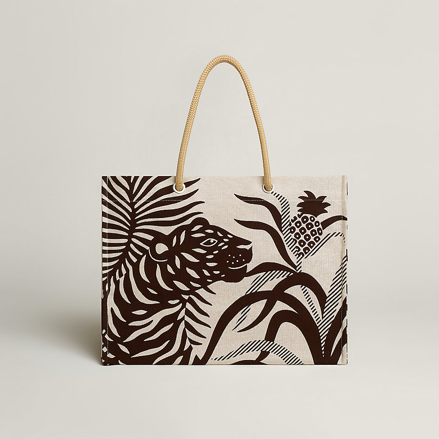 Tigre a l'Ananas beach bag