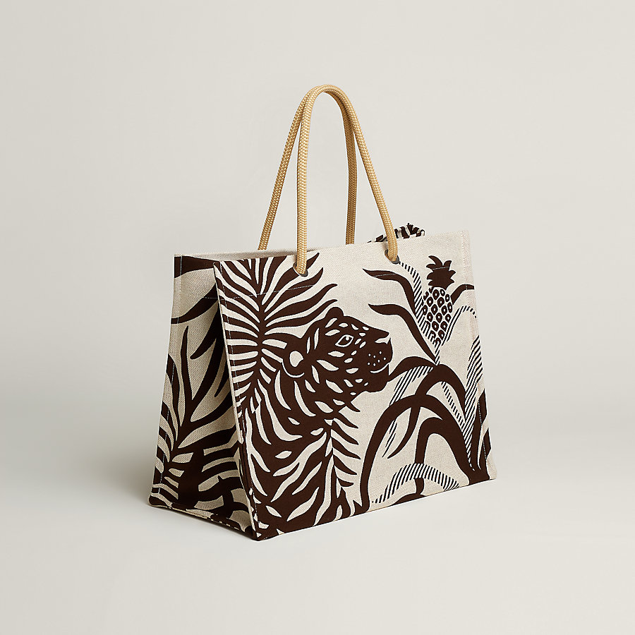 Tigre a l'Ananas beach bag