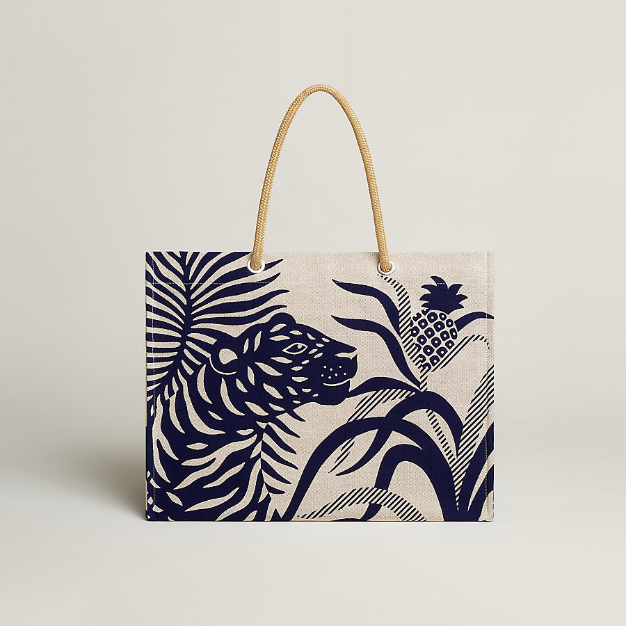 Tigre a l'Ananas beach bag