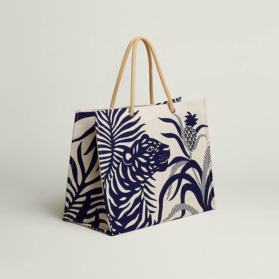 Tigre a l'Ananas beach bag