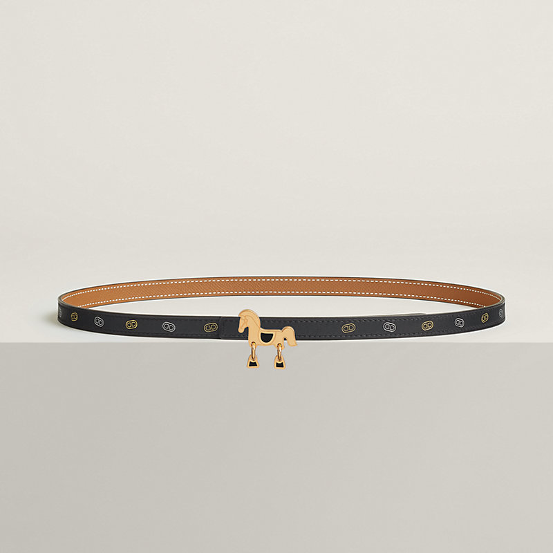 Tornade belt buckle & Hermès sur Mer reversible leather strap 13 mm
