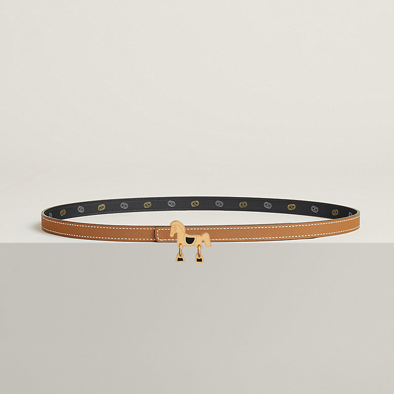 Tornade belt buckle & Hermès sur Mer reversible leather strap 13 mm
