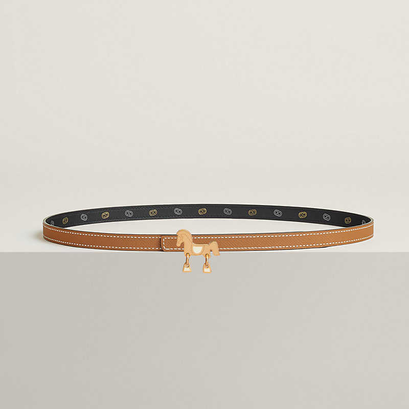 Tornade belt buckle & Hermès sur Mer reversible leather strap 13 mm