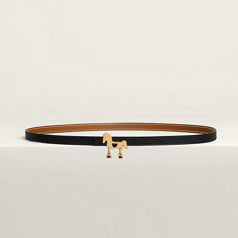 Tornade belt buckle & Reversible leather strap 13 mm