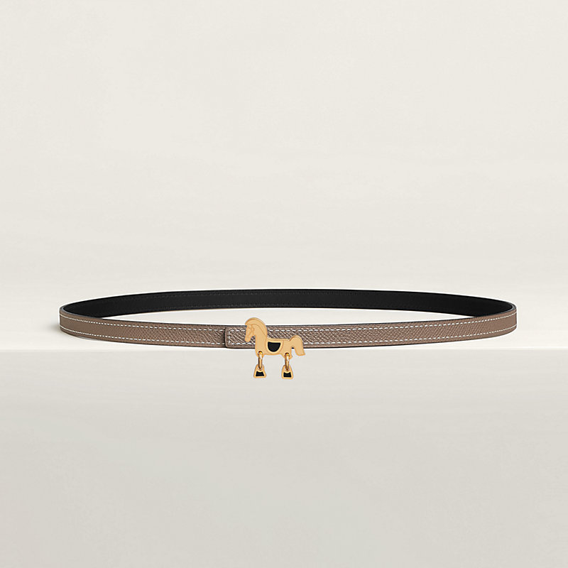Tornade belt buckle & Reversible leather strap 13 mm