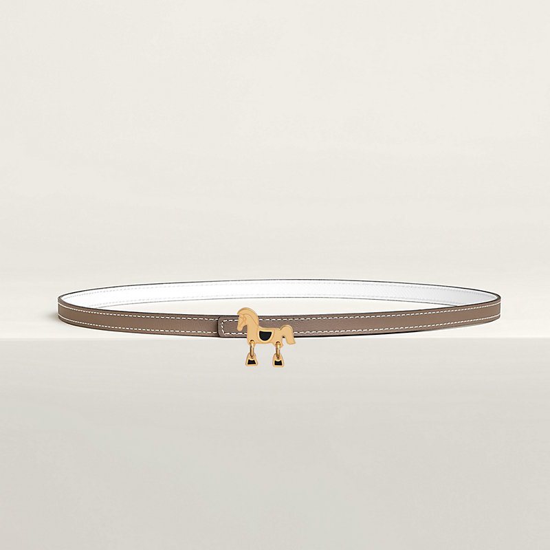 Tornade belt buckle & Reversible leather strap 13 mm