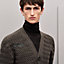 "Tressage cuir" buttoned cardigan, View: Worn, worn, view 4 of 5