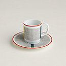 View: front, Tressages Equestres coffee cup and saucer