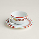 View: Back, Tressages Equestres tea cup and saucer