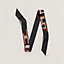 Tresses H Exceptional embroidered Twilly, View: Flat, flat, view 3 of 4
