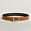 Tube H belt buckle & Coaching reversible leather strap 38 mm, view 2 of 3
