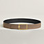 Tube H belt buckle & Reversible leather strap 38 mm, View: , view 1 of 3