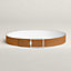 View: , Tube H belt buckle & Reversible leather strap 38 mm