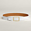 View: , Tube H belt buckle & Reversible leather strap 38 mm