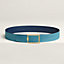Tube H belt buckle & Reversible leather strap 38 mm, view 1 of 3