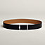 View: , Tube H belt buckle & Reversible leather strap 38 mm